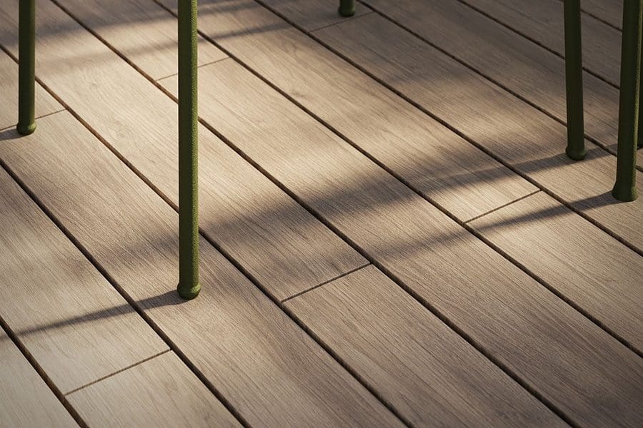 White Poplar Vitrified Composite Decking