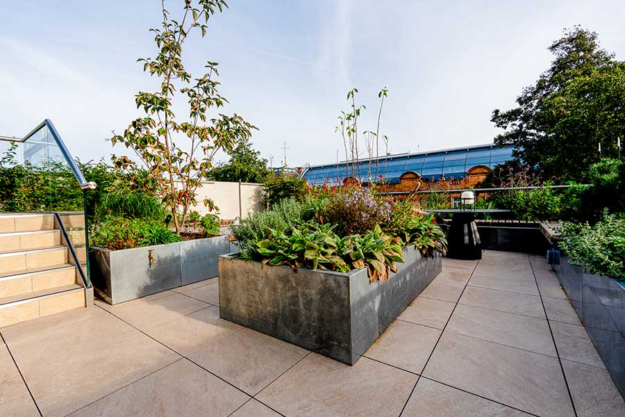 The Met Building planters