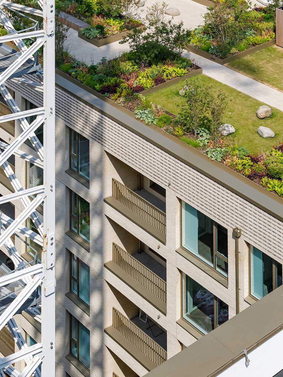 Oval Village balconies and roof