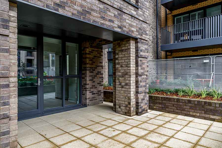 Paved entryway