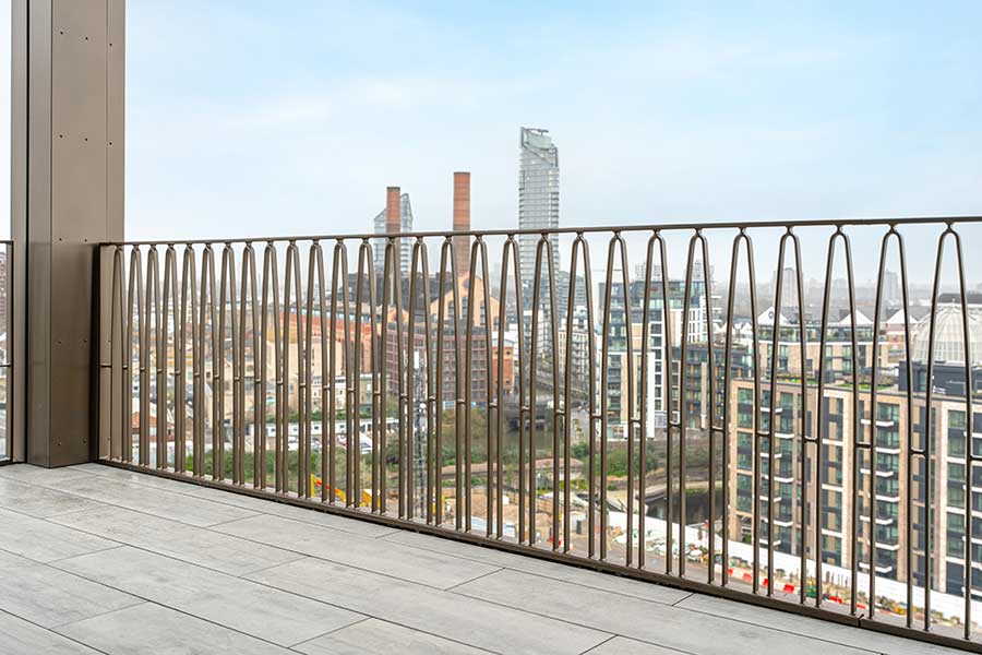 Paved balcony