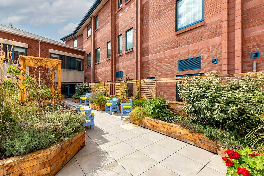 Planters on the terrace