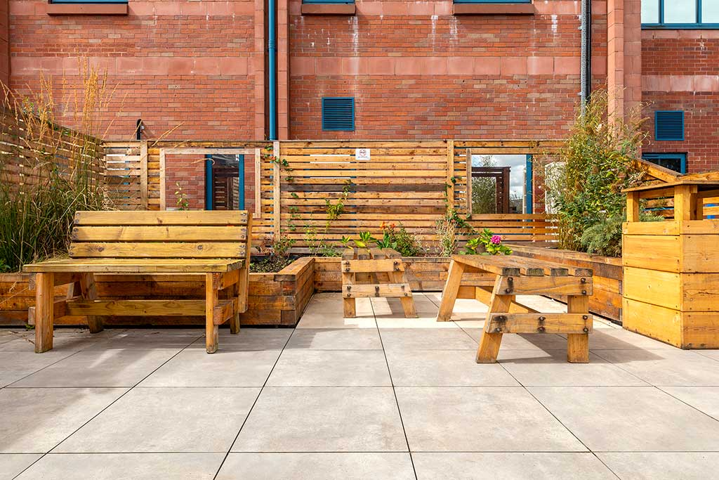 Seating area in the garden