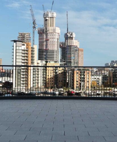 Wood Wharf E3 & E4 view from terrace