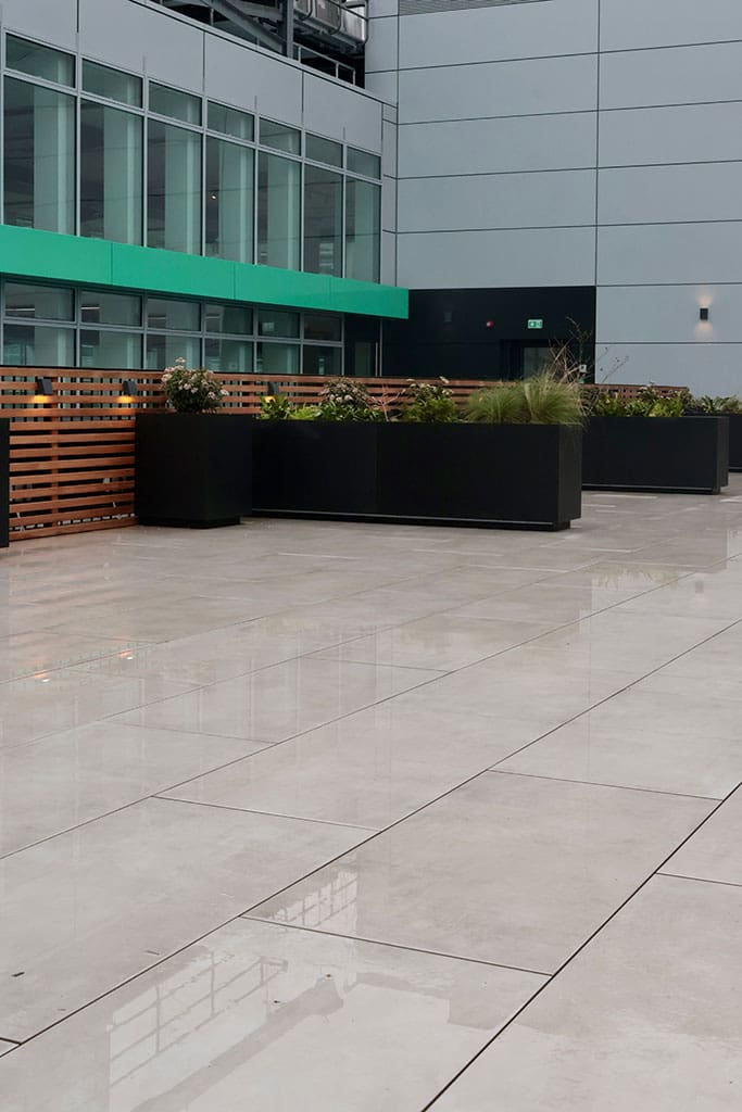Roof terrace and planters