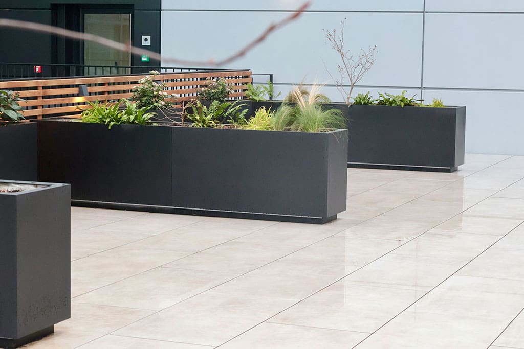 Paving and planters