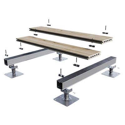 TerraSmart Vitrified Composite Decking System render