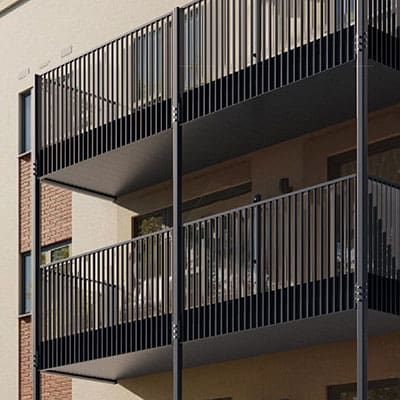 Freestanding balcony finishes