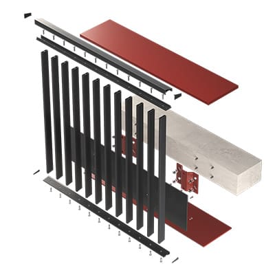 Linear Frame Balustrade System Concrete Fix