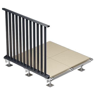 Linear Track Balustrade System render