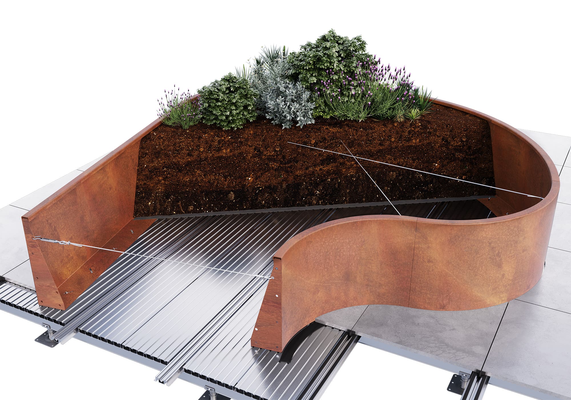 TerraSmart® Contour Bespoke Planter System