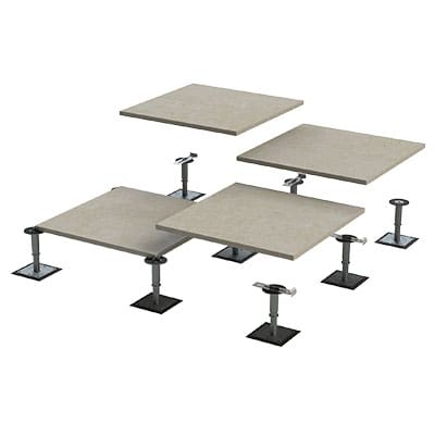 Non-Combustible Pedestal Paving System render