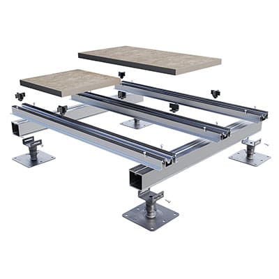 TerraSmart Non-Combustible Rail Paving System render